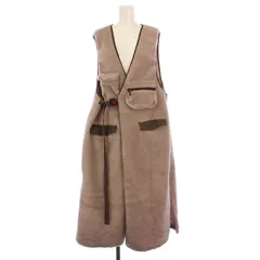 【中古】エフシーイー F/CE ECOPEL BOA LONG VEST エコペルボアロングベスト アウター ウール混 F ピンクベージュ エフシーイー F/CE ECOPEL BOA LONG VEST エコペルボアロングベスト
