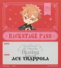 【中古】シール・ステッカー エース・トラッポラ バックステージパス風ステッカー 「ディズニー ツイステッドワンダーランド 3D Magical Live -Blazing Jewel-」 グッズ購入特典