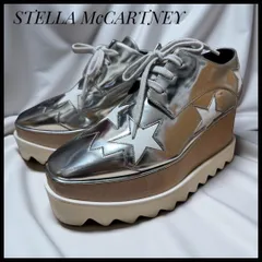 【定番】　STELLA McCARTNEY ステラマッカトニー　メタリック　シルバー スニーカー　星柄　厚底　レディース　女性　ホワイト　オールシーズン