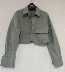 ザラ クロップド シャツ ジャケット M