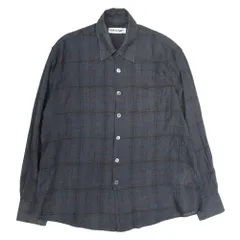 新品同様 24aw OUR LEGACY アワーレガシー ABOVE SHIRT チェック柄 シャツ 長袖 ブラウス カットソー 48 グレー M22252ASB メンズ 古着 中古 USED