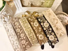 ✨　インド刺繍リボン　バナナクリップ　　✨