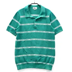サイズ：5 JACK BUNNY ジャックバニー  ニット 半袖ポロシャツ ボーダー柄 グリーン系 [240101556405] ゴルフウェア メンズ ストスト
