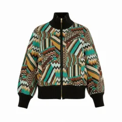 7L5 MISSONI ミッソーニ ニットジャケット ニットブルゾン 50周年モデル イタリア製 Sサイズ相当 マルチカラー メンズu02tのサムネイル