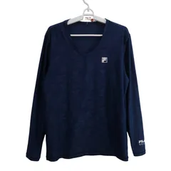 【美品】FILA GOLF(フィラゴルフ) アンダーシャツ ネイビーカモフラ柄 メンズ LL ゴルフウェア 2510-0115 中古