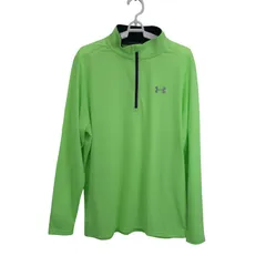 【美品】UNDER ARMOUR(アンダーアーマー) 長袖ハーフジップシャツ イエロー メンズ XL ゴルフウェア 2511-1269 中古