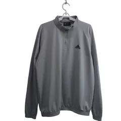 【美品】adidas(アディダス) 長袖ハーフジップシャツ グレー メンズ O ゴルフウェア 2511-0063 中古