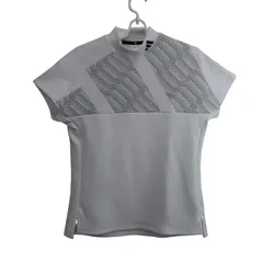 【美品】adidas(アディダス) 半袖モックネックシャツ 白 レディース XL ゴルフウェア 2511-0929 中古