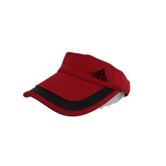 【美品】adidas(アディダス) サンバイザー 赤 レディース フリーサイズ ゴルフウェア 2511-0486 中古