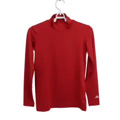 【未使用品】adidas(アディダス) ハイネックシャツ 赤 レディース S/P ゴルフウェア 2511-0495 新品
