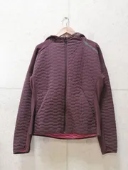 adidas アディダス フルジップパーカー フード付き 長袖 ロゴ プリントドット柄風 ブラウン系 Mサイズ