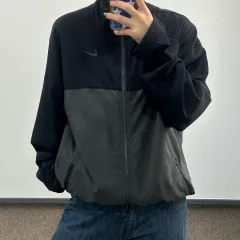 Nike ナイキ グレー ブラック バイカラー ジップアップ