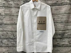 BURBERRY London バーバリー  長袖シャツ ラベルアップリケ 8057135 サイズS(日本Lサイズくらい)