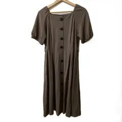 BLUE LABEL CRESTBRIDGE(ブルーレーベルクレストブリッジ) ワンピース サイズ38 M レディース - ベージュ 半袖/ロング