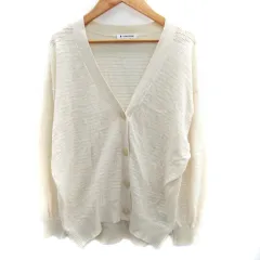 グローバルワーク GLOBAL WORK カーディガン ミドル丈 Vネック M アイボリー /SM22