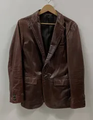 TORNADO MART トルネードマート レザージャケット テーラードジャケット 牛革 Y2K 2B サイズM ブラウン 表地牛革(バッファロー)