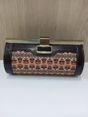 【中古品】クラッチバッグ 小物入れ アンティーク 昭和レトロ 現状品