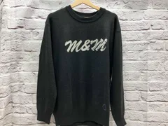 M&M MASSES ニット SWEATER M&M MASSES BONE LOGO 表記サイズM ブラック