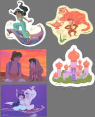 【中古】シール・ステッカー アラジン ダイカットステッカーセット 「Happyくじ Disney Wishing Stars」 J賞