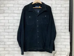 POLO RALPH LAUREN ラルフローレン メンズ Lサイズ ブラック コーデュロイ 長袖シャツ 開襟 オープンカラー
