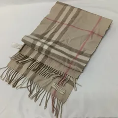 美品 Burberry バーバリー マフラー カシミヤ100% ノバチェック