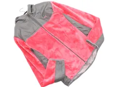 PUMA プーマ フリース 切替 フード ジャケット size0/グレーｘピンク ◇■ メンズ