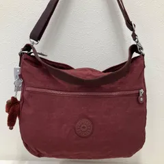 6791　Kipling　キプリング　2way　トートバッグ　ハンドバッグ　ショルダーバッグ　肩がけ　斜めがけ　クロスボディ　赤茶　赤みブラウン　チャーム付き　モンキー　ゴリラ　ドット　水玉
