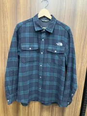THE NORTH FACE / ザノースフェイス ネルシャツ OU ウール混 グリーンチェック NR62230 サイズM