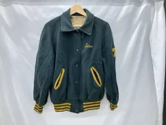 スタジャン/80s～90s/ウールセーラースタジャン/古着/グリーン/サイズは商品説明