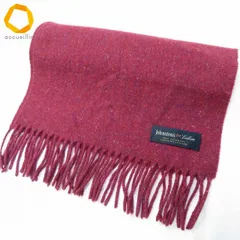 #we レリアン Leilian ジョンストンズ johnstons マフラー エンジ系 ミックス カシミヤ スコットランド製 レディース [972708] k01のサムネイル
