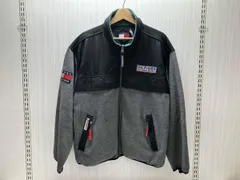 TOMMY HILFIGER フリースジャケット メンズ Lサイズ ブラック×グレー 6256-004-5782 トミーフィルフィガー
