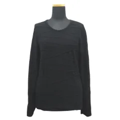 Influence インフルエンス ウール ロング Tシャツ カットソー 長袖 サイズM 黒 ブラック レディース 古着 中古 USED