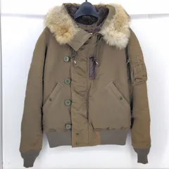 05w16859 スカルフライト SKULL FLIGHT  N-2A  フライトジャケット  カーキグリーン S  メンズ  ミリタリージャケット  【中古品】