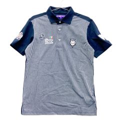 BEAMS GOLF ポロシャツ シアサッカーストライプ柄ネイビー - メルカリ