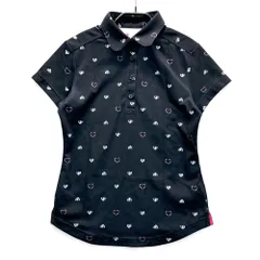 サイズ：40 VIVA HEART ビバハート 012-24840Ｐ 半袖ポロシャツ 総柄 ブラック系 [240101566290] ゴルフウェア レディース ストスト