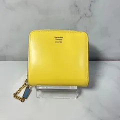 Samantha Thavasa サマンサタバサ　二つ折り財布　コンパクトウォレット　イエロー　レザー
