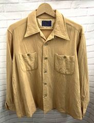 スペシャル50s レーヨンオンブレ オープンカラーシャツ L-XLサイズ相当 