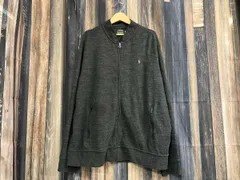 POLO RALPH  LAUREN ポロラルフローレン ジップアップジャケット コットンxレーヨン チャコールグレー  XXL