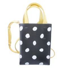 美品 23年製 MARNI マルニ DOT MUSEO MINI ドット ミュゼオ ショルダーバッグ トートバッグ カバン ブラック 白 イエロー レディース 古着 中古 USED 美品 23年製 MARNI マルニ DOT MUSEO MINI ドット ミュゼオ ショルダー