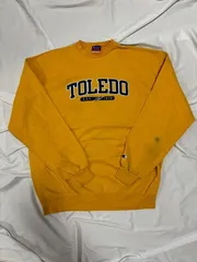 CHAMPION カレッジプリント スウェット イエロー XL US古着