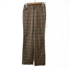 Burberry Blue Label(バーバリーブルーレーベル) パンツ サイズ36 S レディース - ベージュ×黒×マルチ フルレングス/チェック柄