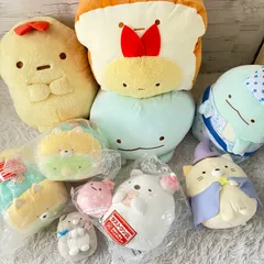 すみっコぐらし ぬいぐるみ 9点セット 大量まとめ売り ラストワン賞未開封3点 ぺんぎん？いぬぬいぐるみ しろくまとふろしき 9