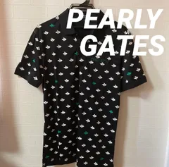 【超美品】パーリーゲイツ 総柄半袖ポロシャツ　ゴルフウェア　鳥柄