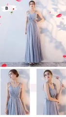 ★2XL グレー ドレス 二次会 花嫁 ロングドレス 演奏会 パーティードレス ブライズメイド ドレス カラードレス 演奏会 ロング 花嫁 二次会 ワンピース 20代 30代 結婚式 お呼ばれ 大人 エンパイア ロングドレス 花嫁ドレス da317s1