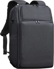 ABIBA リュック メンズ ビジネス リュックサック スクエア 大容量 旅行用 PC 通学 通勤 出張 USB充電ポート 型崩れ防止 しない (ダークグレー（裏地：グレー）)