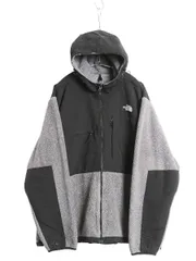【お得なクーポン配布中!】 ノースフェイス フード付き デナリ ジャケット メンズ XXL / 古着 フリース ナイロン パーカー ジャンパー フルジップ 大きいサイズ 黒 灰