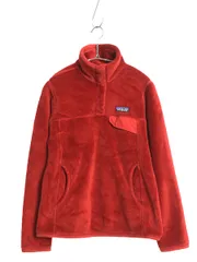 【お得なクーポン配布中!】 パタゴニア リツール スナップT プルオーバー ジャケット レディース S 14年製 フリース アウトドア ブルゾン ハイネック シンプル ボア 赤