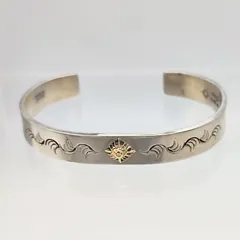 【美品】ARIZONA FREEDOM　アリゾナフリーダム　太陽神バングル　唐草　K18×SILVER　シルバー925