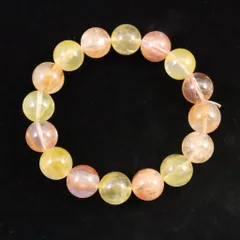 オーロラクォーツ ライモナイトインクォーツ 13mm玉ブレスレット 56.8g 【榎本通商69610】