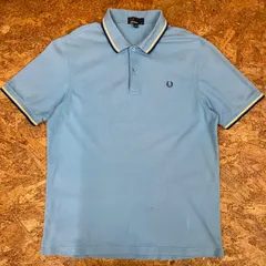 FREDPERRY ポロシャツ XL ライトブルー フレッドペリー 半袖 ユーズド USED 古着 ヴィンテージ ビンテージ VINTAGE